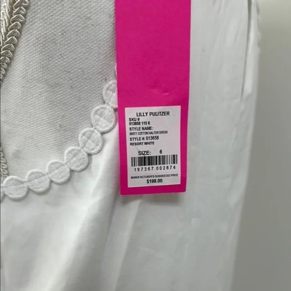 Lilly Pulitzer sz 6 Elegant White Sleeveless Dress - Picture 4 of 11